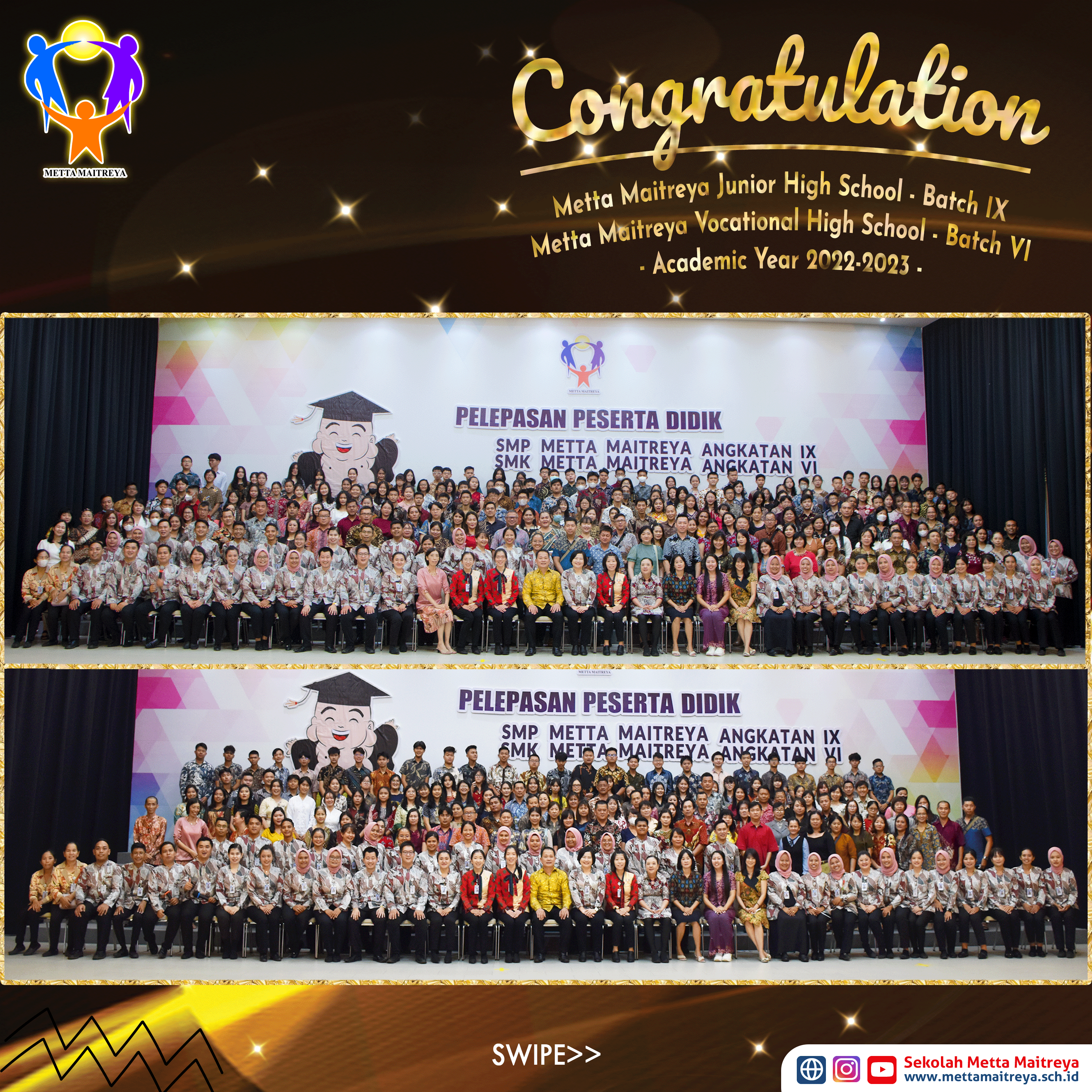 Pelepasan Peserta Didik SMP Kelas IX (Batch IX) & SMK Kelas XII (Batch VI) | SEKOLAH METTA MAITREYA